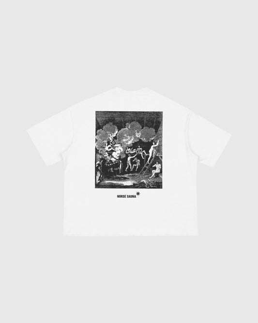 Norse Sauna Bain Finlandais T-Shirt, Garment-Dye White