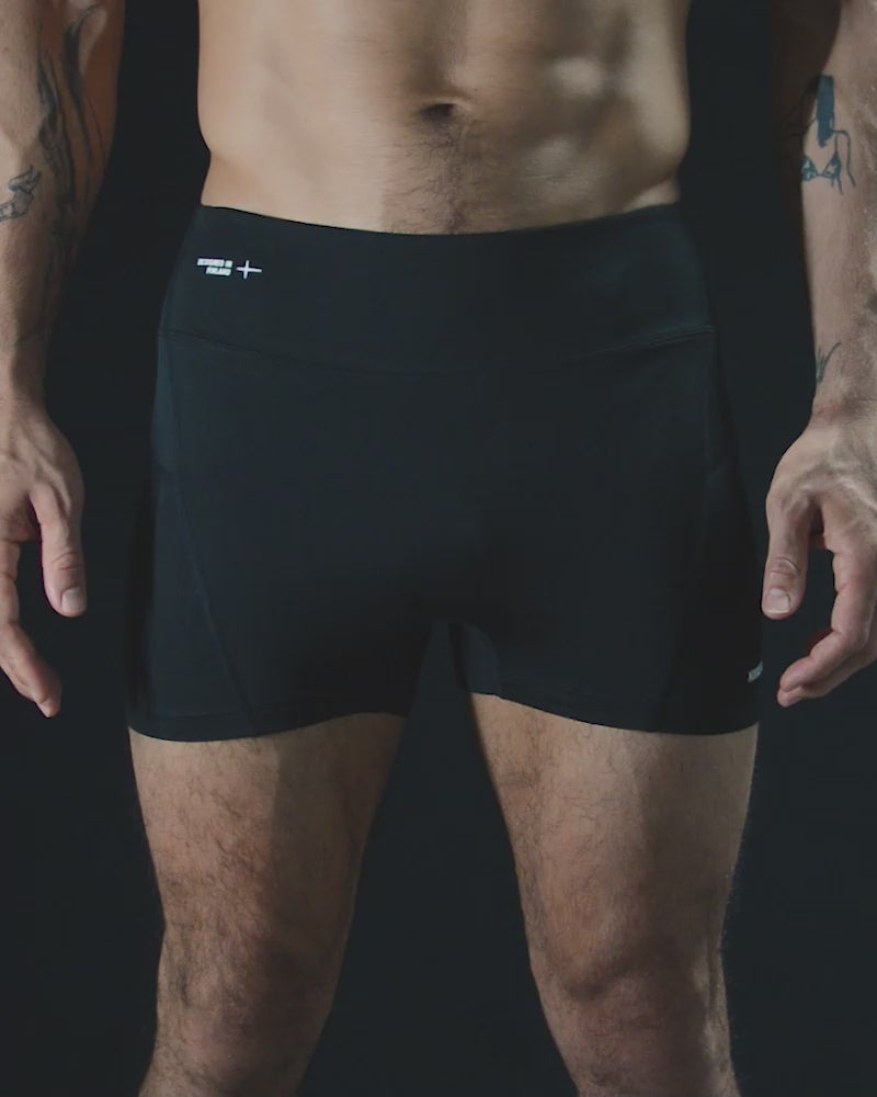 Löyly Nano-Mesh™ 3" Sauna Shorts, Black