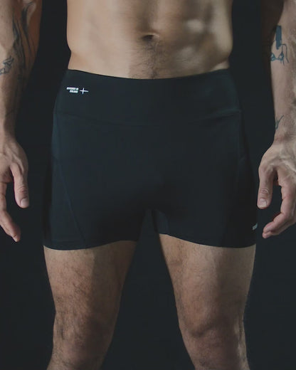 Löyly Nano-Mesh™ 3" Sauna Shorts, Black