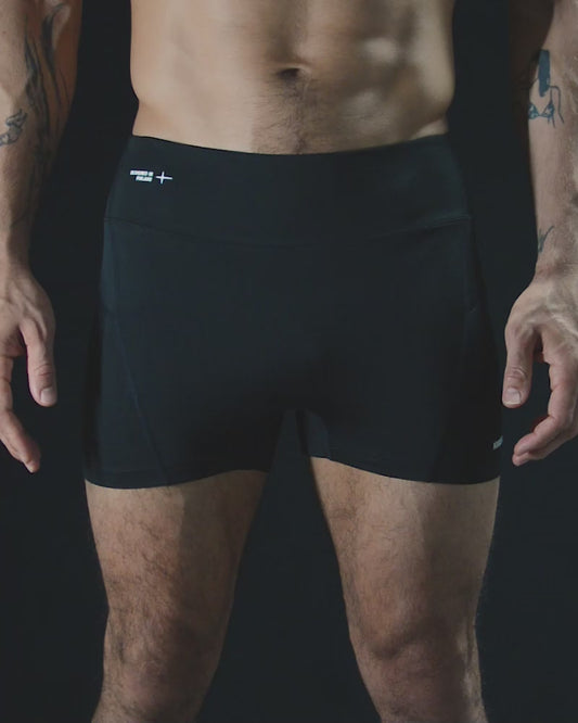 Löyly Nano-Mesh™ 3" Sauna Shorts, Black